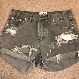 One Teaspoon Gray Destroyed Short
